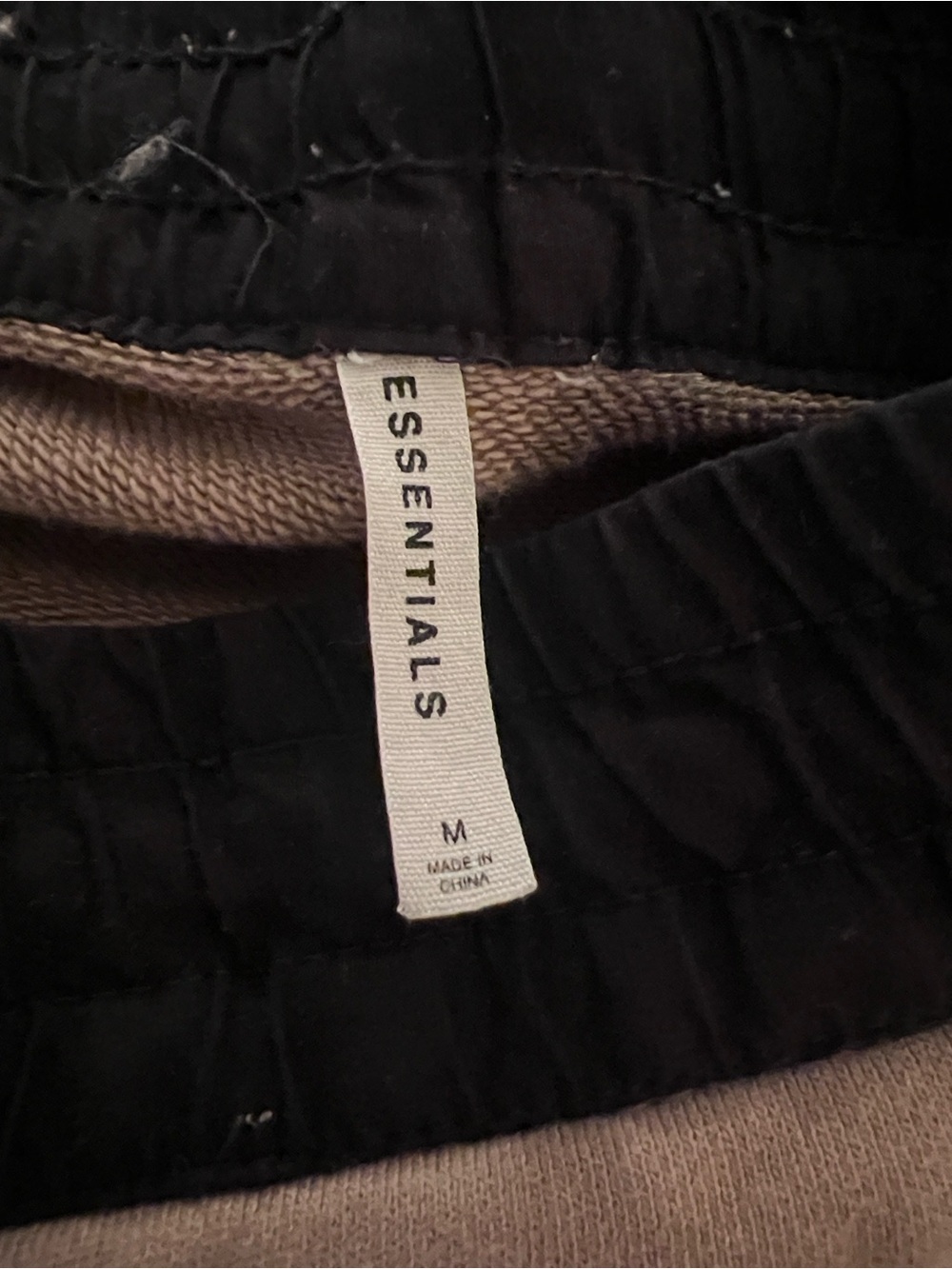 Fear of God Essentials Tan Sweatpants with Black Waistband Size M EUC !!!! - Picture 11 of 11
